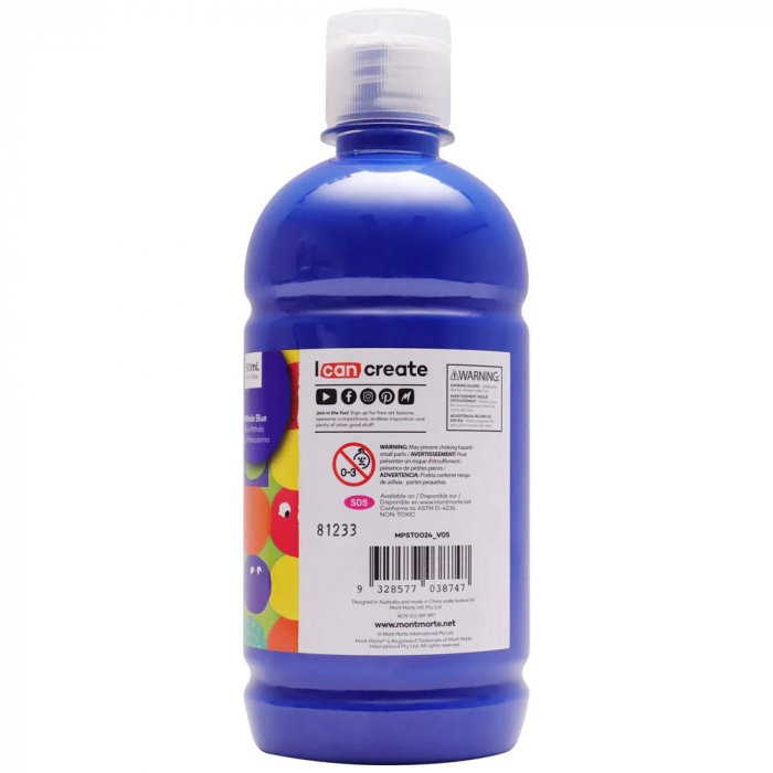 MPST0024 Vopsea tempera Mont Marte 500 ml- Phthalo Blue [4]