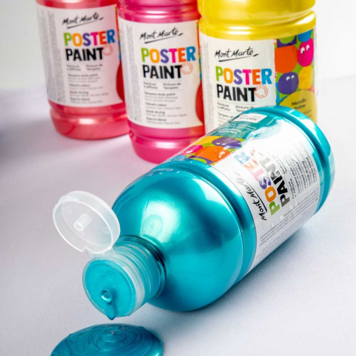 MPST3003 Vopsea Tempera Mont Marte 500ml - Metallic Hot Pink [3]