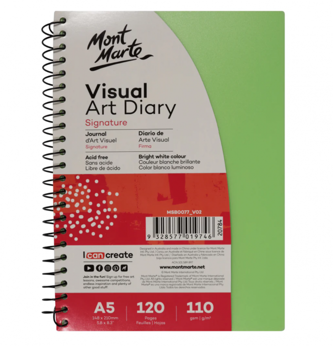 MSB0077 Jurnal Visual Art A5 Mont Marte copertă plastic color [4]