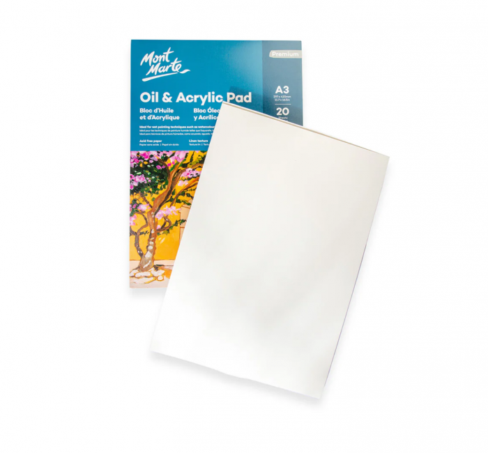 MSB0146 Bloc acrilic și ulei Mont Marte 350gr A3 20 coli [2]