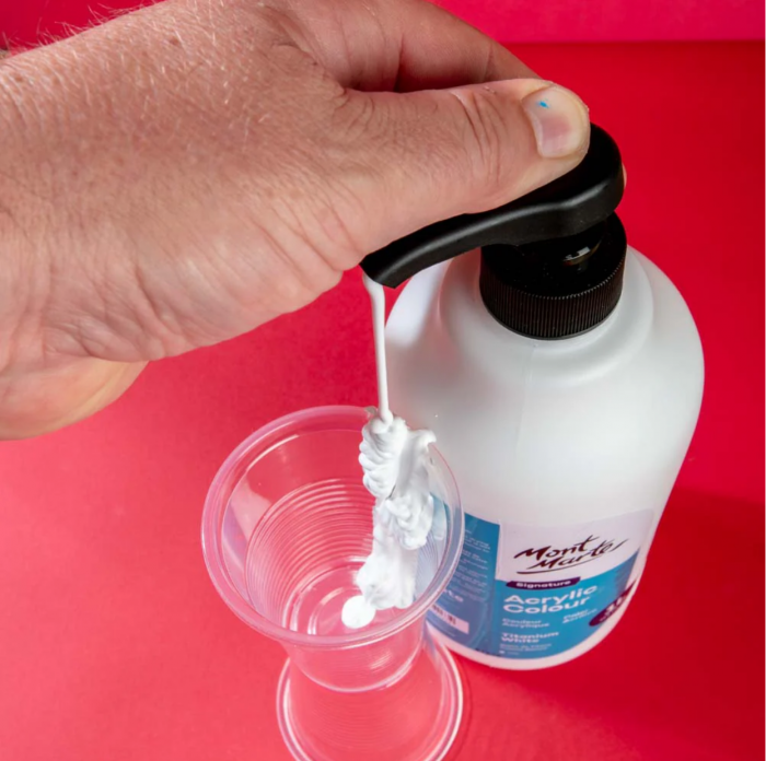 MSCH0101 Vopsea acrilică Mont Marte 1L - Titanium White [3]
