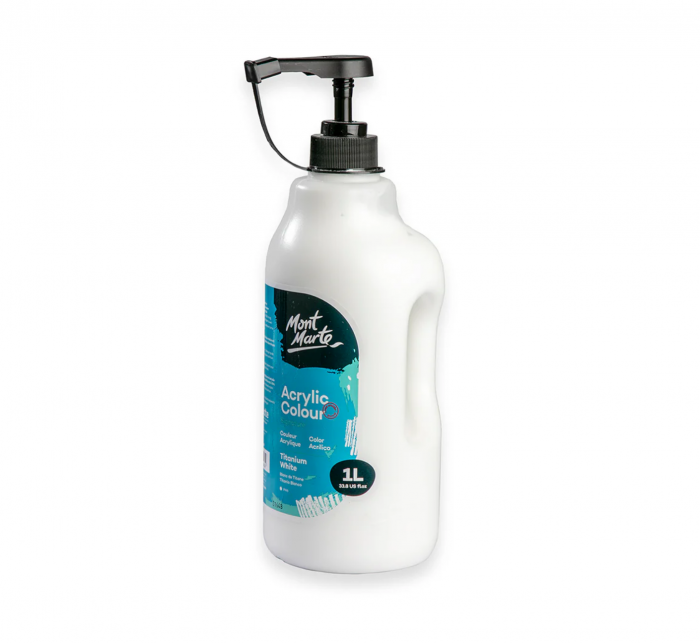 MSCH0101 Vopsea acrilică Mont Marte 1L - Titanium White [4]