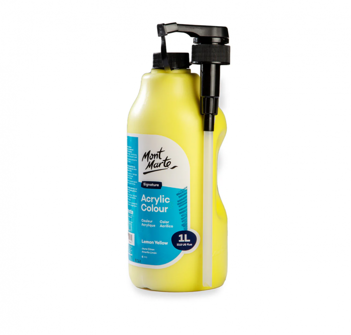 MSCH0102 Vopsea acrilică  Mont Marte 1L - Lemon Yellow [4]