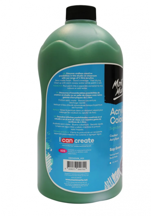 MSCH0108 Vopsea acrilică Mont Marte Signature 1L - Sap Green [2]