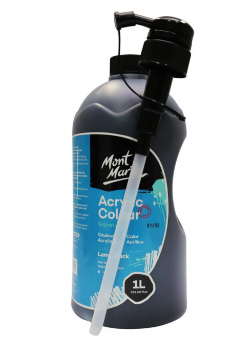 MSCH0110 Vopsea acrilică Mont Marte Signature 1L Lamp Black [3]