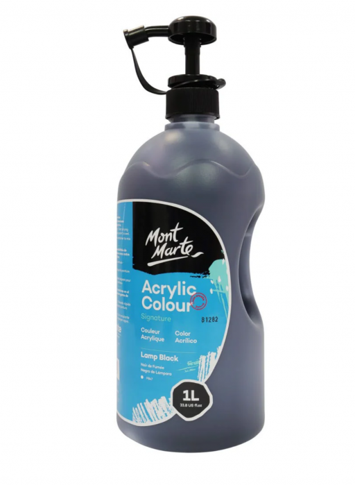MSCH0110 Vopsea acrilică Mont Marte Signature 1L Lamp Black [2]