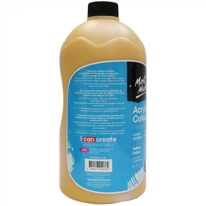 MSCH0114 Vopsea acrilicǎ Mont Marte 1L - Yellow Ochre [4]