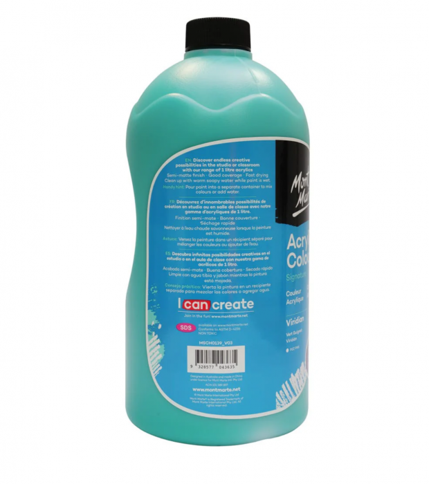 Vopsea acrilica Mont Marte Signature 1L - Viridian [3]