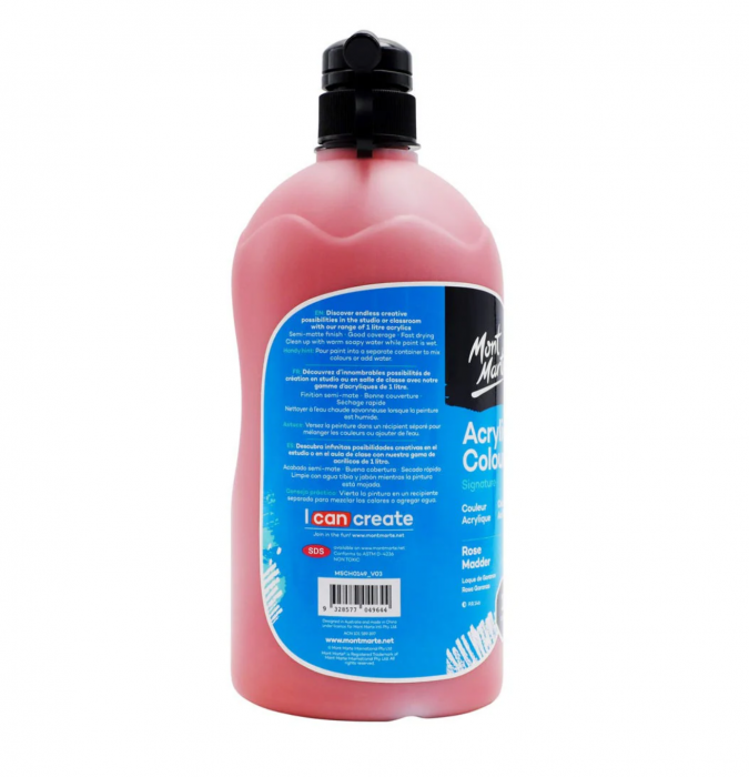 Vopsea acrilica Mont Marte Signature 1L - Rose Madder [2]