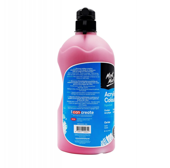 MSCH0150 Vopsea acrilică Mont Marte 1L - Cerise [2]