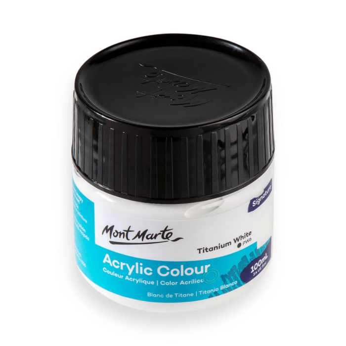 MSCH1001 Vopsea acrilică Mont Marte 100ml - Titanium White [2]