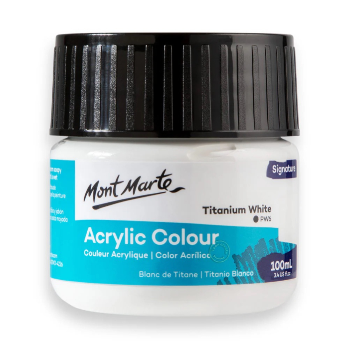 MSCH1001 Vopsea acrilică Mont Marte 100ml - Titanium White [1]