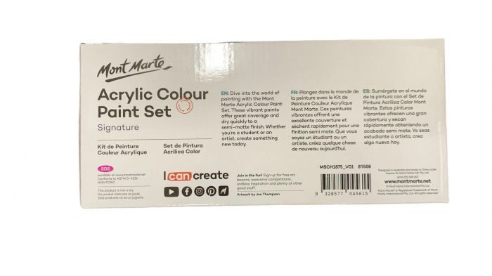 MSCH1875 Set vopsea acrilică Mont Marte 18x75ml [2]