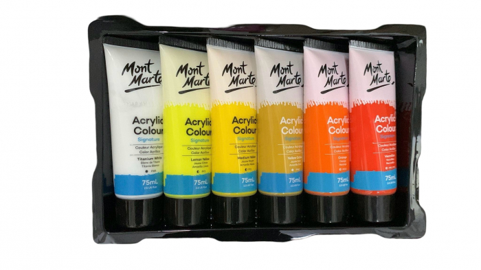 MSCH1875 Set vopsea acrilică Mont Marte 18x75ml [6]