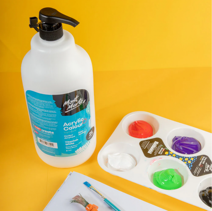 MSCH2201 Vopsea acrilică Mont Marte Signature 2L- Titanium White [3]