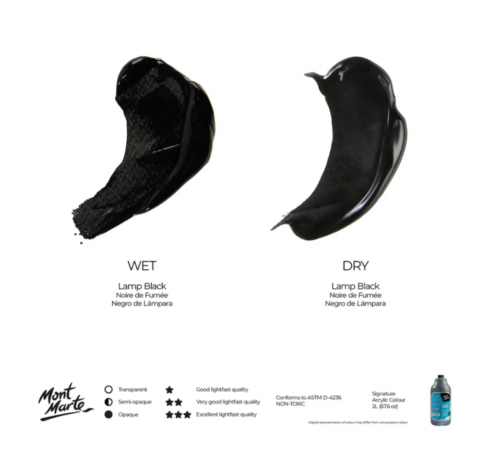 MSCH2210 Vopsea acrilică Mont Marte Signature 2L - Black [3]