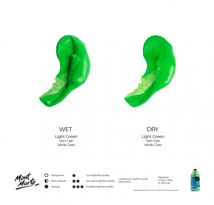 MSCH2211 Vopsea acrilică Mont Marte Signature 2L- Light Green [3]