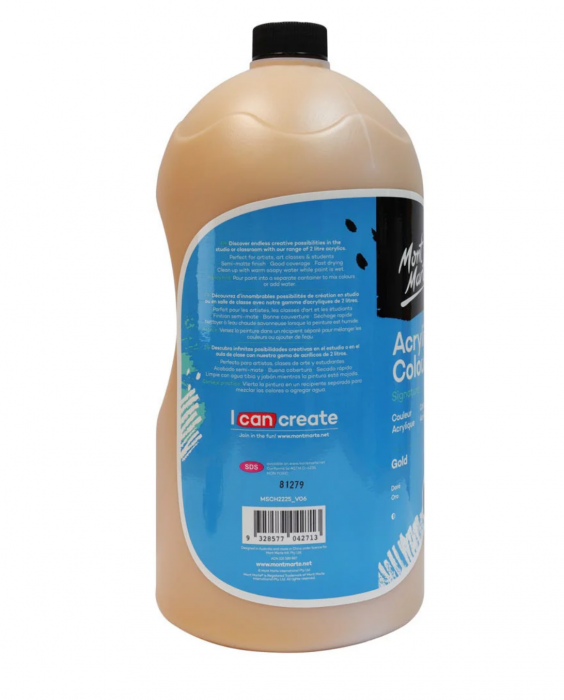 MSCH2225 Vopsea acrilică Mont Marte Signature 2L- Auriu [3]