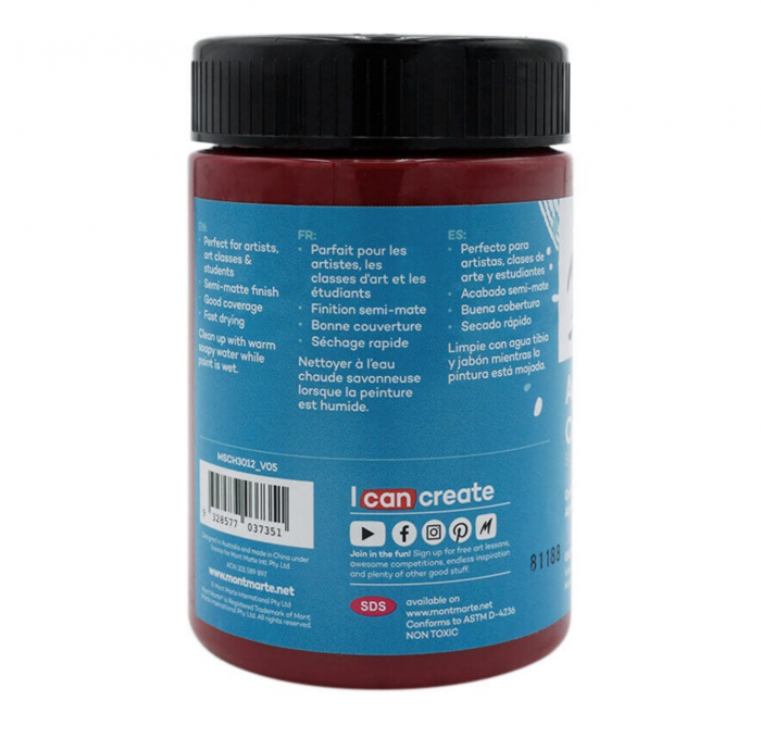 MSCH3012 Vopsea acrilică Mont Marte Studio 300ml - Old Mauve [2]