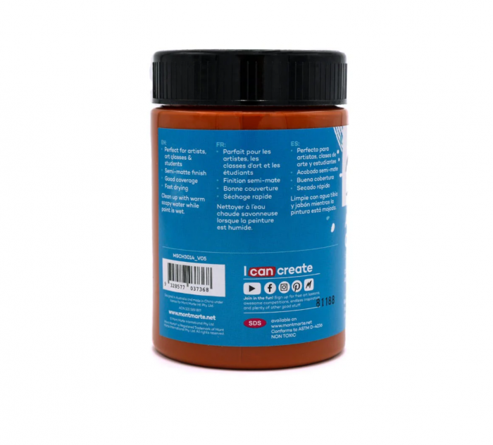 MSCH3014 Vopsea acrilică Mont Marte Studio 300ml - Burnt Sienna [2]