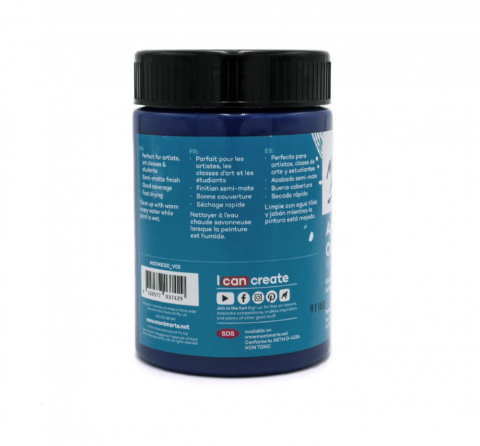 MSCH3020 Vopsea acrilica Mont Marte Studio 300ml - Phthalo Blue [2]