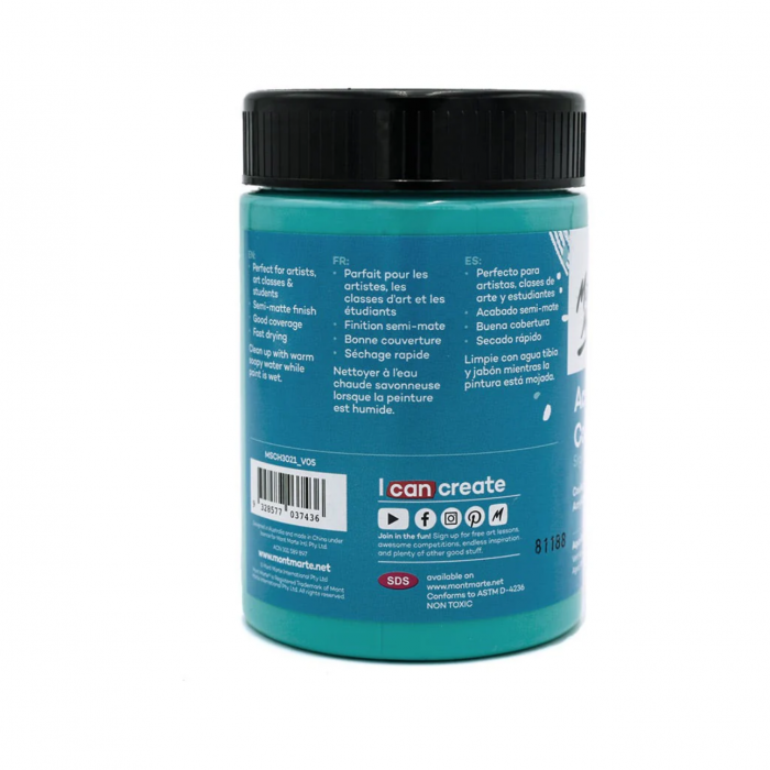 MSCH3021 Vopsea acrilică Mont Marte Studio 300ml - Aqua Green [2]
