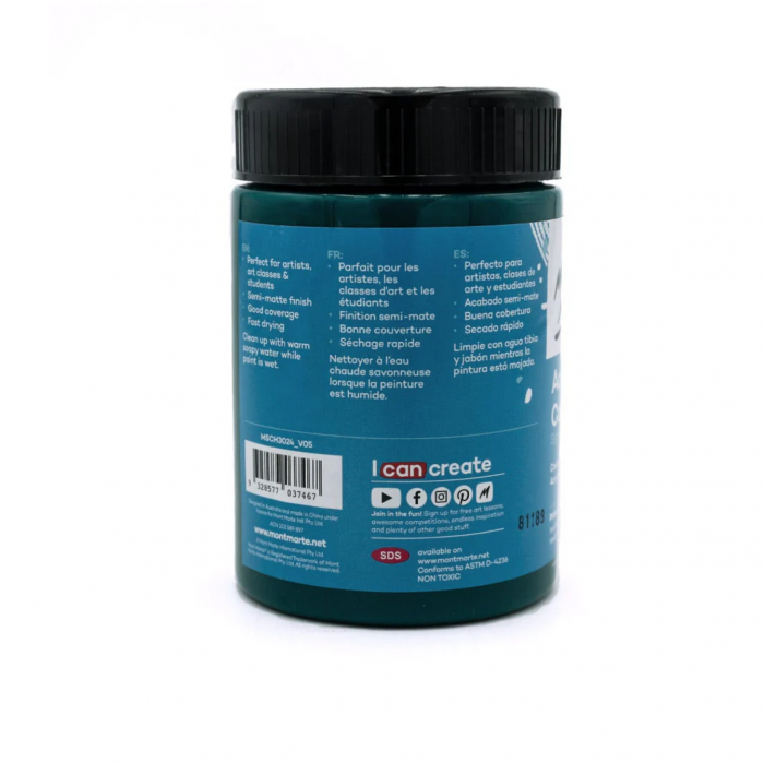MSCH3024 Vopsea acrilică Mont Marte Studio 300ml - Phthalo Green [2]