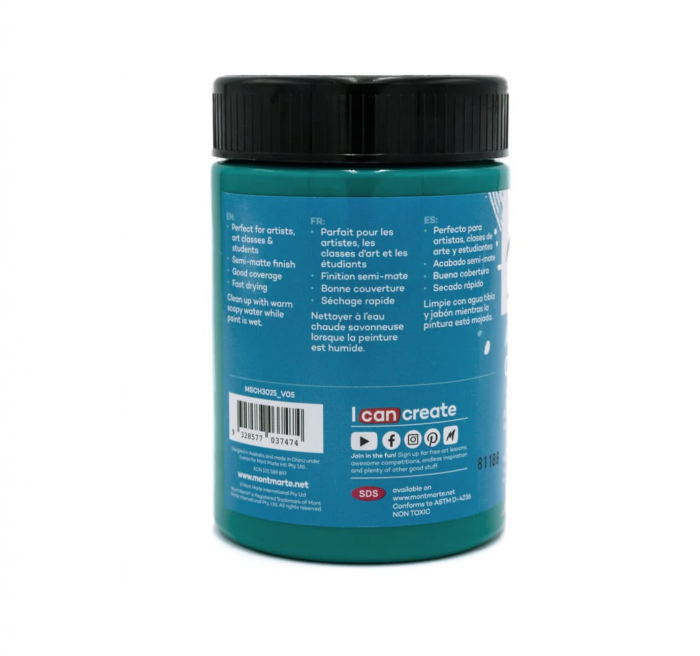 MSCH3025 Vopsea acrilică Mont Marte Studio 300ml - Viridian [2]