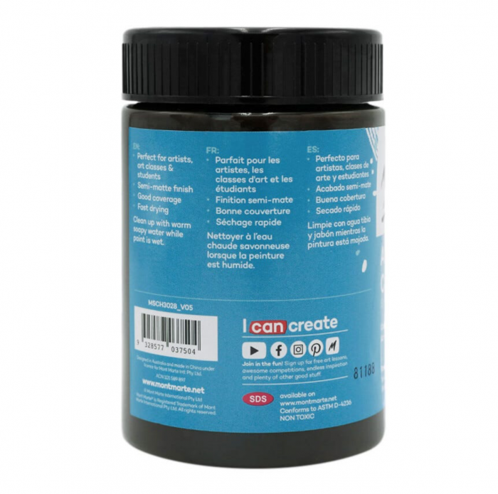 MSCH3028 Vopsea acrilică Mont Marte Studio 300ml - Raw Umber [2]