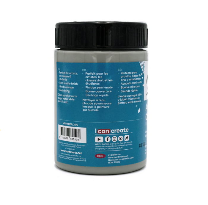 MSCH3030 Vopsea acrilică Mont Marte Signature 300ml - Grey [2]