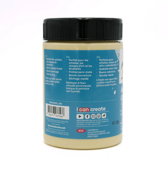 MSCH3035 Vopsea acrilică Mont Marte Studio 300ml - Naples Yellow [2]