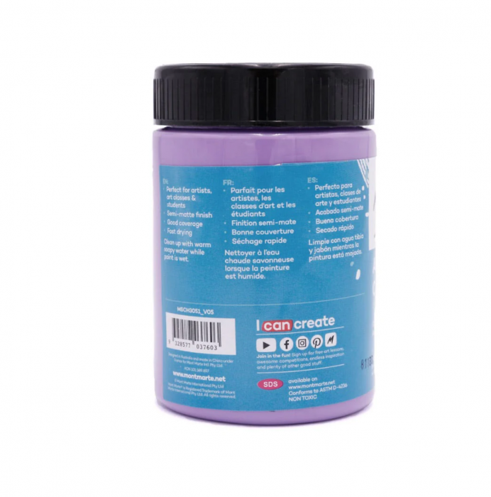 MSCH3051 Vopsea acrilică Mont Marte Studio 300ml - Light Purple [2]