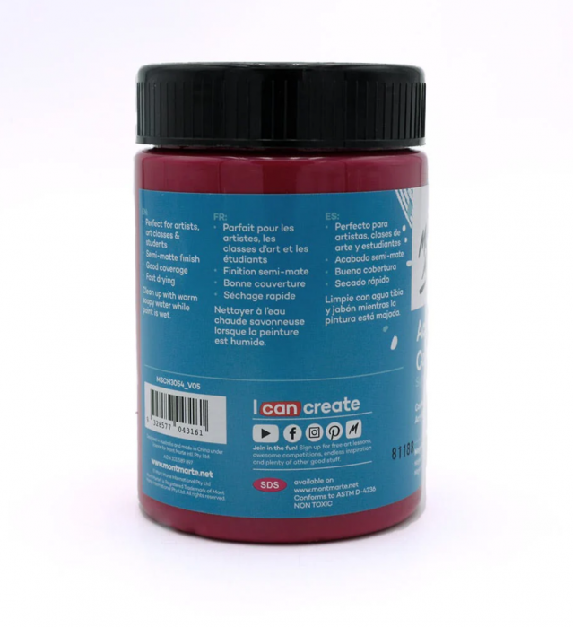 MSCH3054 Vopsea acrilică Mont Marte Studio 300ml - Magenta [2]
