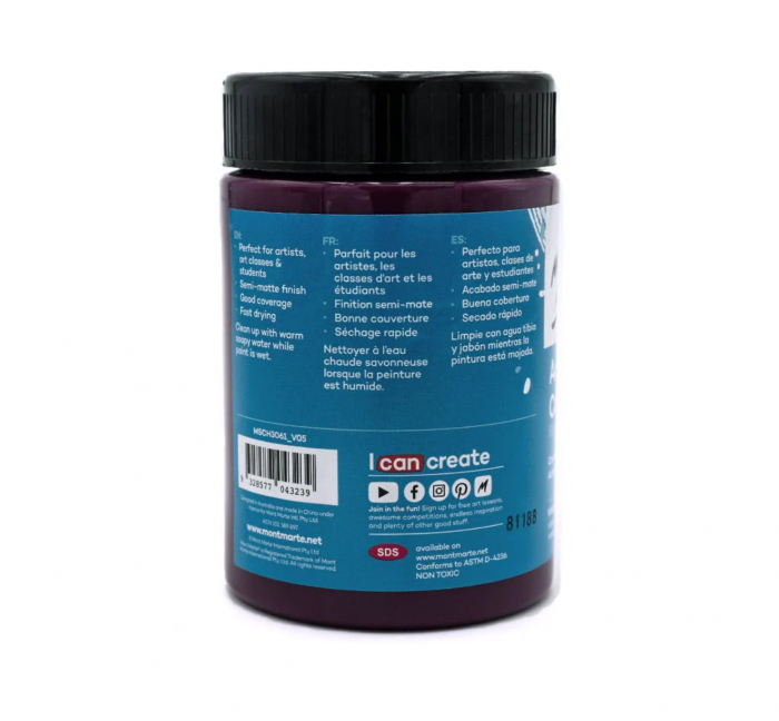 MSCH3061 Vopsea acrilică Mont Marte Studio 300ml - Violet [2]
