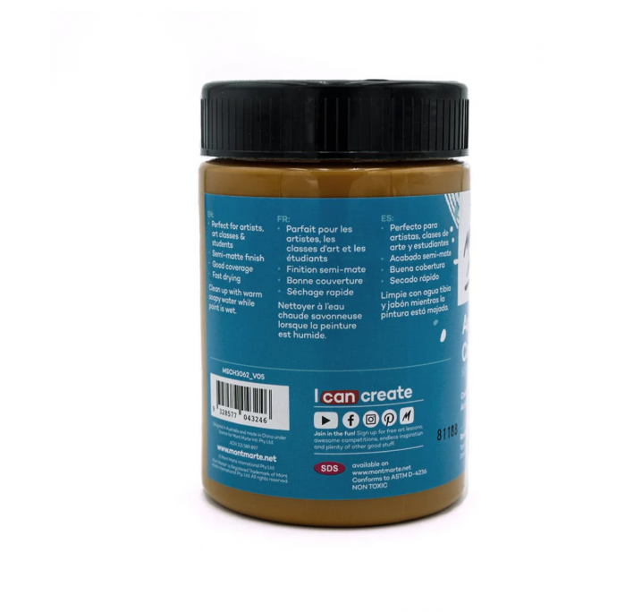 MSCH3062 Vopsea acrilică Mont Marte Studio 300ml - Raw Sienna [2]