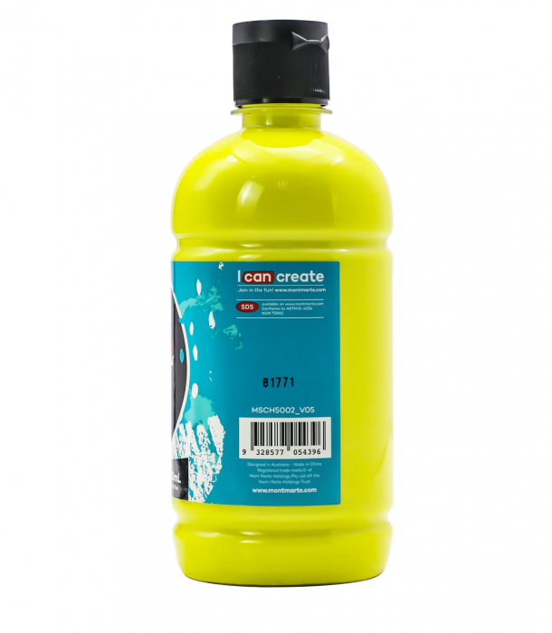 MSCH5002 Vopsea acrilică Mont Marte Signature 500ml - Lemon Yellow [2]