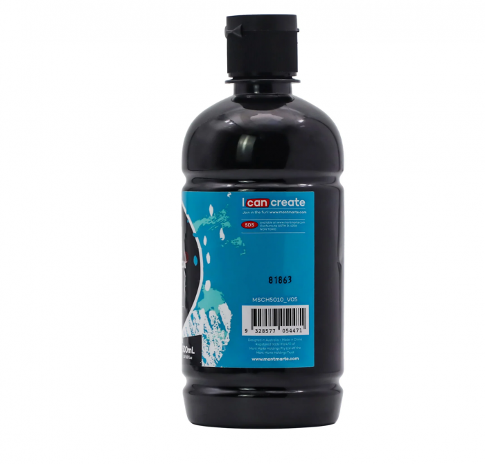 MSCH5010 Vopsea acrilică Mont Marte Signature 500ml - Lamp Black [2]