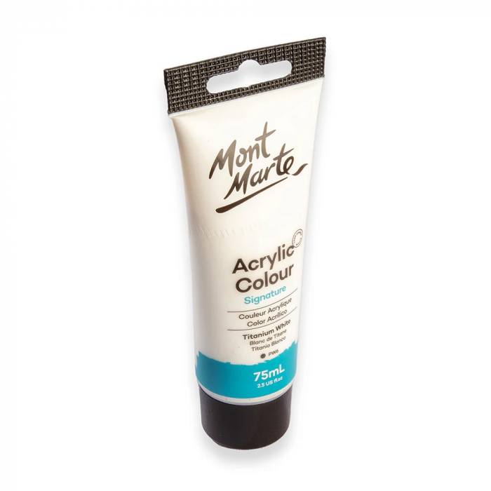 MSCH7501 Vopsea acrilică Mont Marte 75ml  - Titanium White [4]
