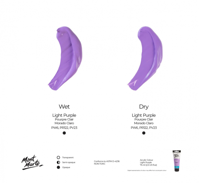 MSCH7515 Vopsea acrilică Mont Marte 75ml - Light Purple [3]