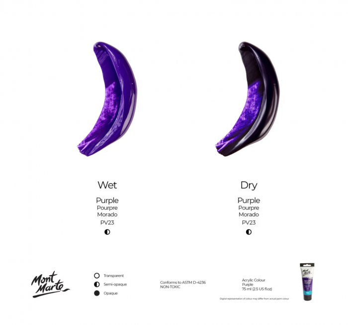 MSCH7516 Vopsea acrilică Mont Marte 75ml - Purple [4]