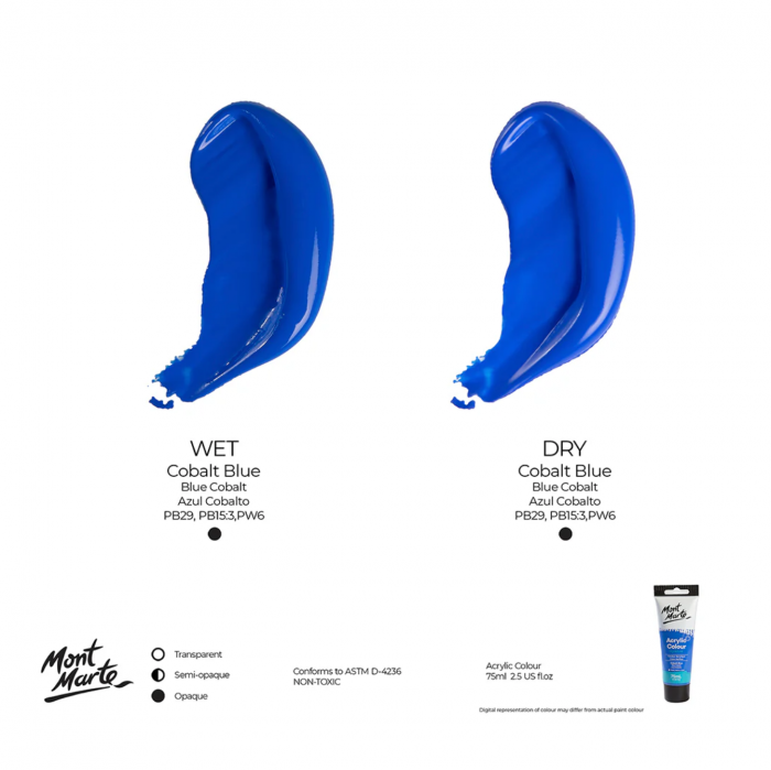 MSCH7519 Vopsea acrilică Mont Marte 75ml - Cobalt Blue [2]