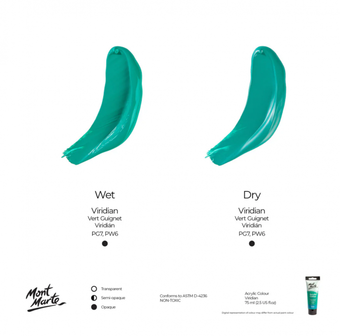 MSCH7525 Vopsea acrilică Mont Marte 75ml – Viridian [3]
