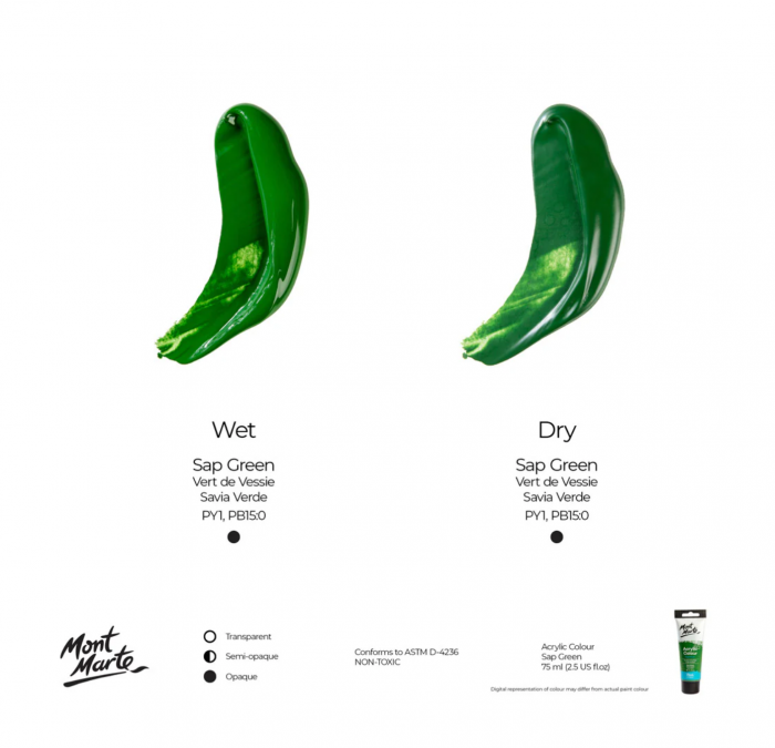 Vopsea acrilică Mont Marte 75ml - Sap Green [2]