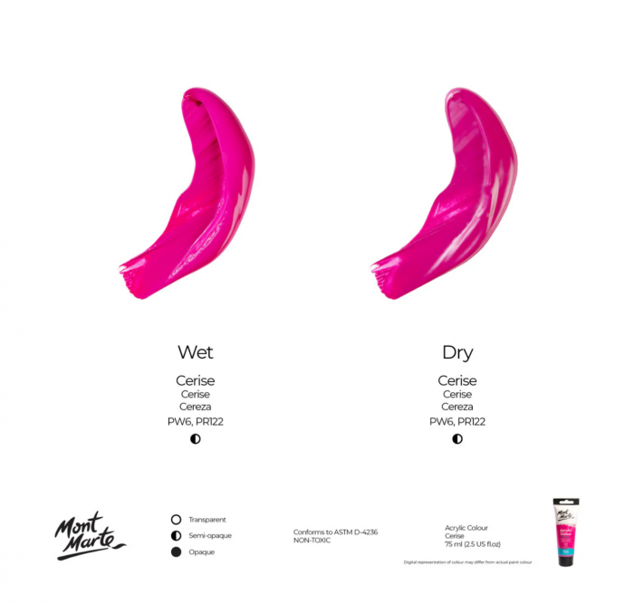 MSCH7536 Vopsea acrilică Mont Marte 75ml- Cerise [3]