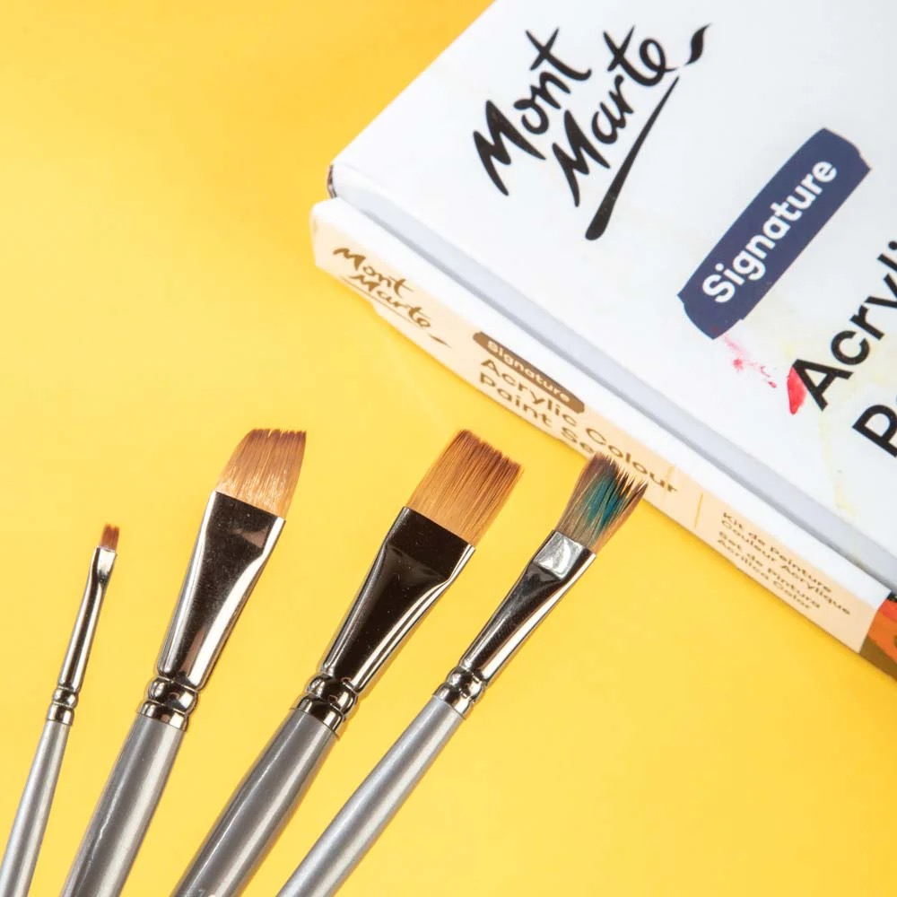 Pensula taklon plata par scurt Mont Marte Nr.16 [5]