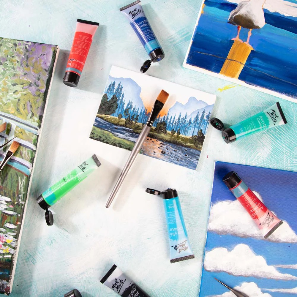 Pensula taklon plata par scurt Mont Marte Nr.16 [9]