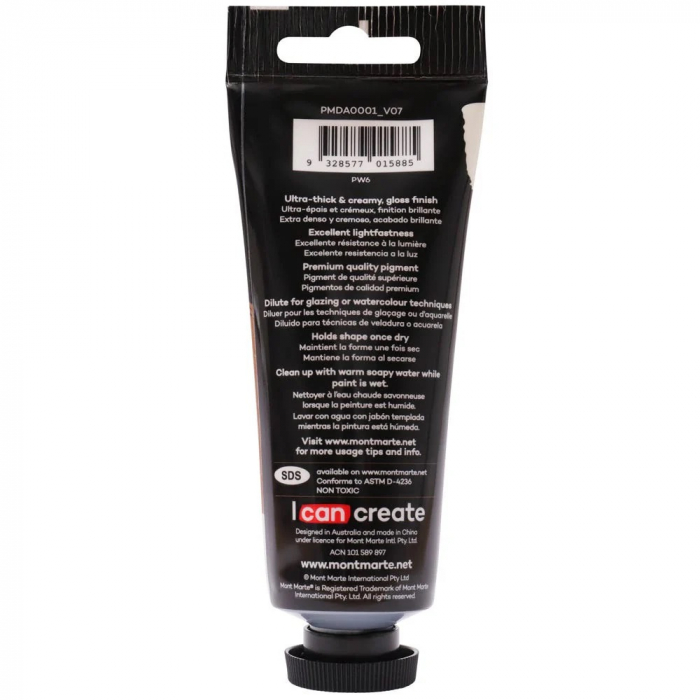 PMDA0001 Vopsea acrilică Dimension Mont Marte 75ml - Titanium White [2]