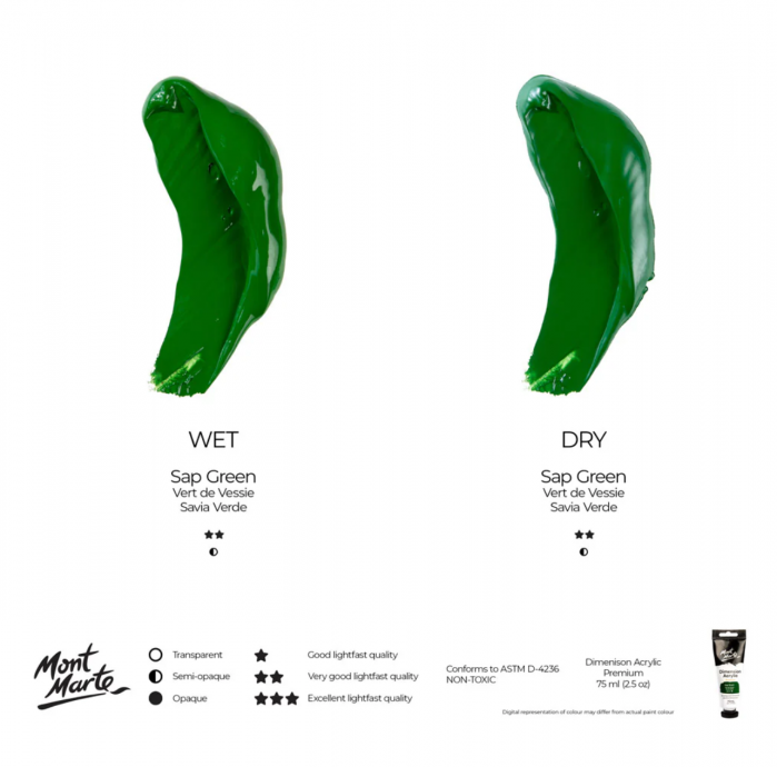 PMDA0029 Vopsea acrilică Dimension Mont Marte 75ml - Sap Green [5]