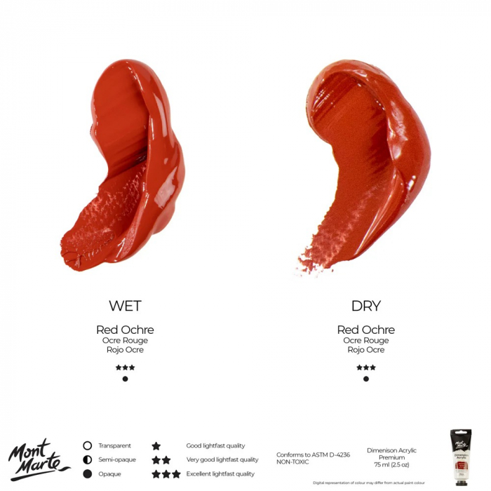 PMDA0035 Vopsea acrilicǎ Dimension Mont Marte 75ml - Red Ochre [7]