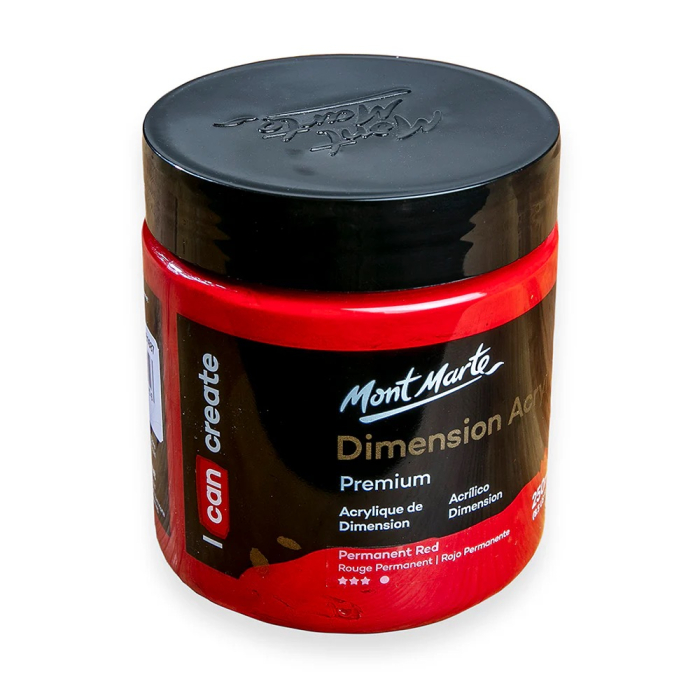PMDA2511 Vopsea acrilică Mont Marte Dimension 250ml  - Permanent Red [4]